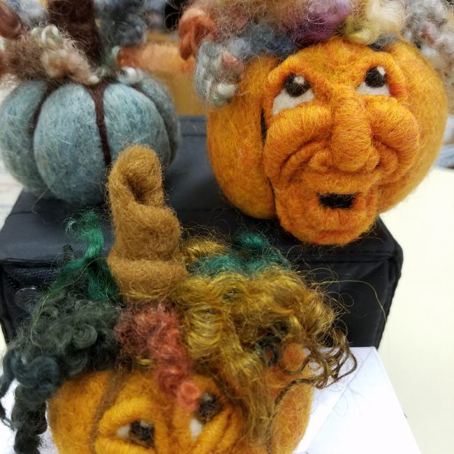 3D Needle Felting Pumpkins at Craftworks