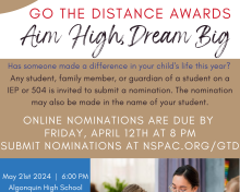 Special education parent group to host “Go The Distance” Awards Night