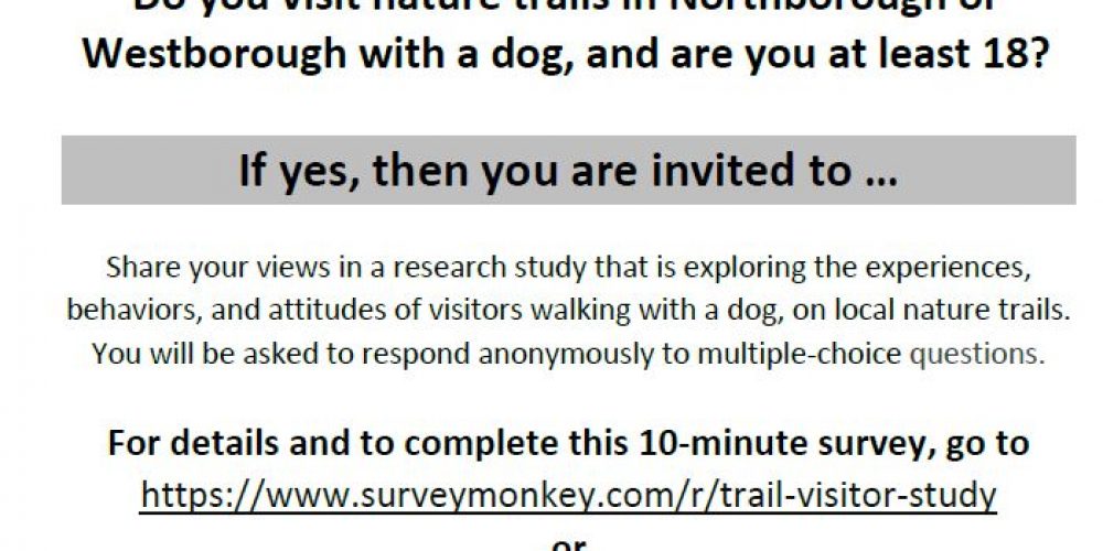 Survey for dog owners using nature trails