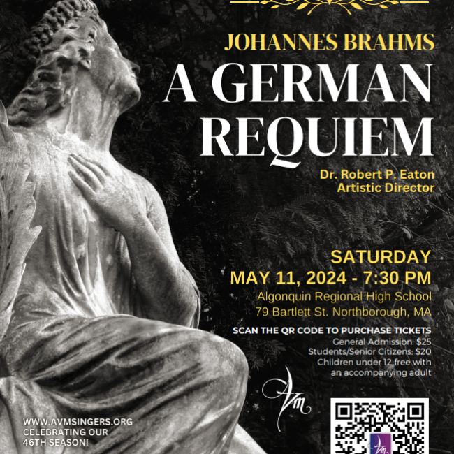 Assabet Valley Mastersingers Present Johannes Brahms’ “A German Requiem”