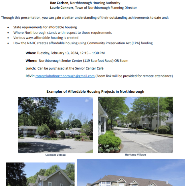 Learn about Affordable Housing in Northborough