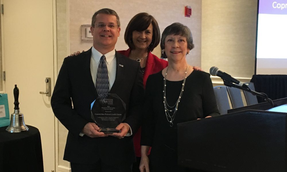 Central One Federal Credit Union Honored with “Champion of Education” award