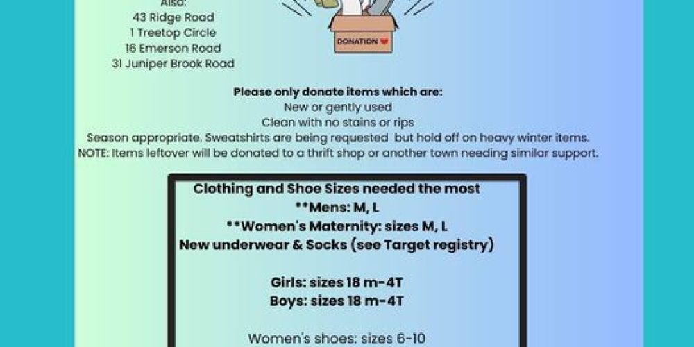 Refugee Clothing Drive | NEEDS HAVE CHANGED!