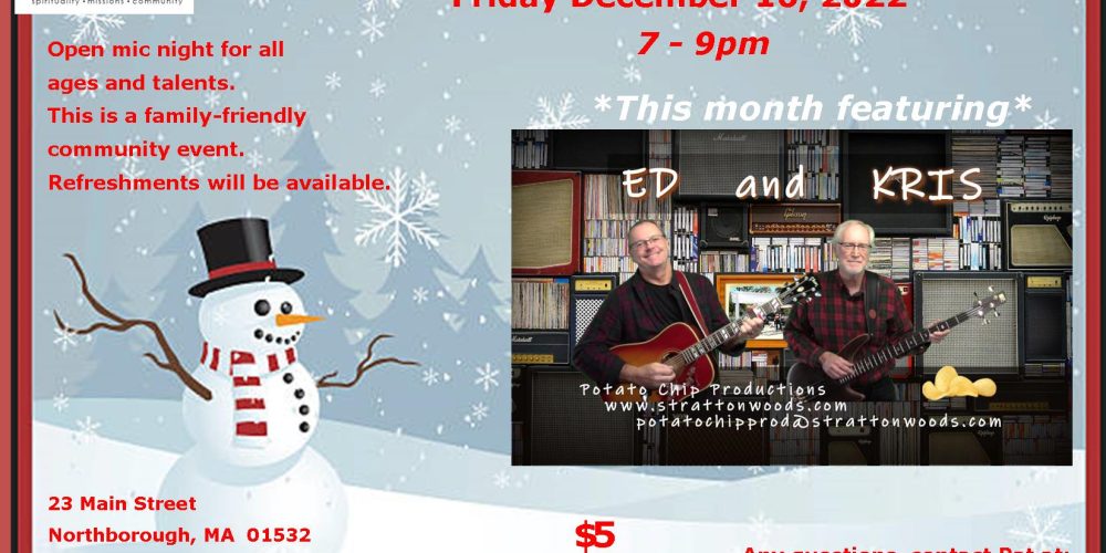 December Open Mic night at Trinity Church