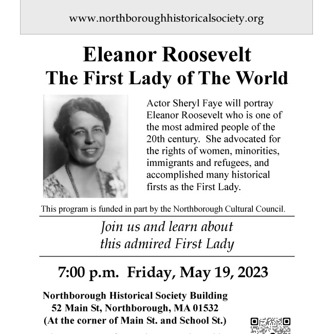 Meet Eleanor Roosevelt at Historical Society program