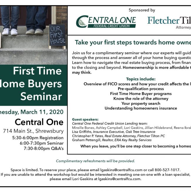 First Time Home Buyers Seminar