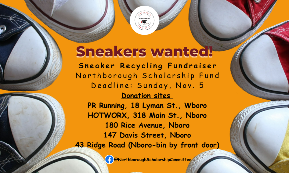 Recycle your sneakers to support the Northborough Scholarship Committee