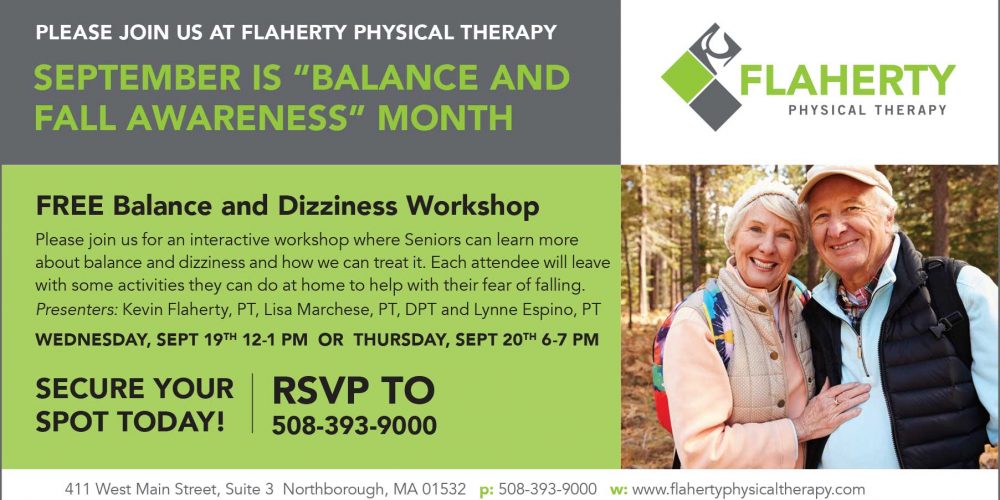 Flaherty PT to Hold Balance Workshop, Offer Free Screenings