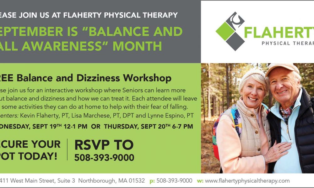 Flaherty PT to Hold Balance Workshop, Offer Free Screenings