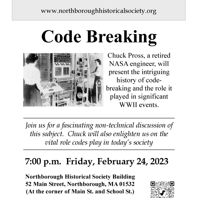 Historical Society presents ‘Code Breaking’