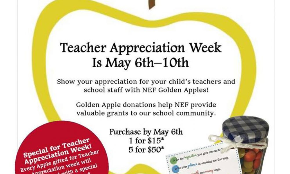 Golden Apples in appreciation of teachers