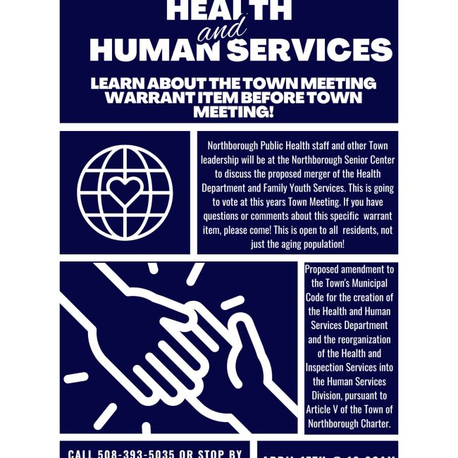 Health &#038; Human Services | Learn About The Warrant Item Before The Town Meeting