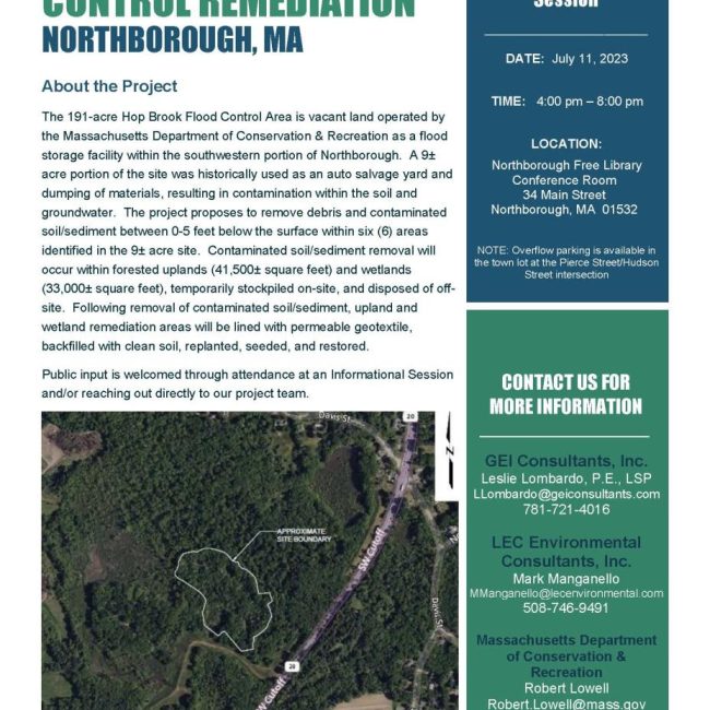 Hop Brook Flood Control Remediation Informational Session