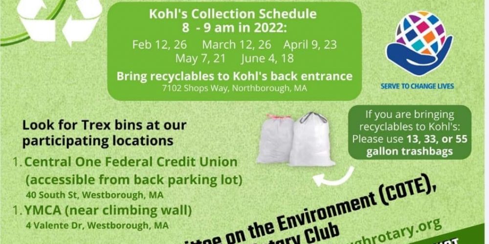 Plastic Film Recycling dates announced by Westborough Rotary Club