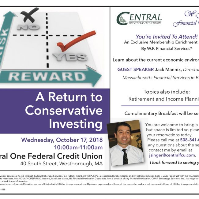 Seminar: A Return to Conservative Investing