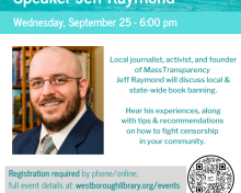 Speaker Jeff Raymond on Banned Books at the Westborough Public Library