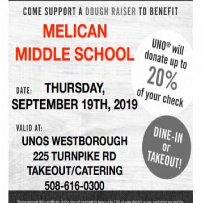 Melican Middle Fundraiser at UNOs