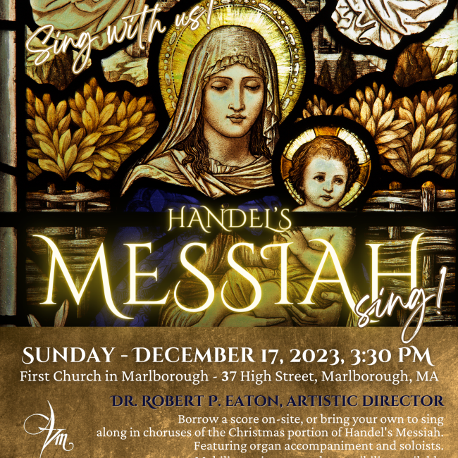 Assabet Valley Mastersingers Welcomes You: Messiah Sing-Along Event