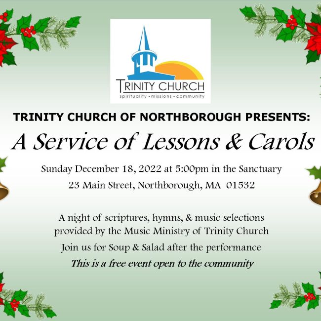 Trinity Church presents &#8216;A Service of Lessons &#038; Carols&#8217;