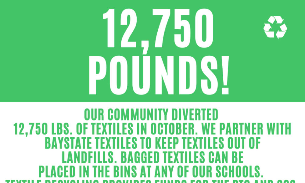 Keep recycling your textiles using the school bins