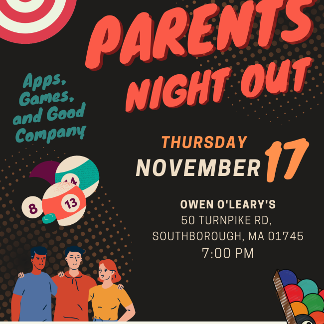 Special education parents night out on November 17