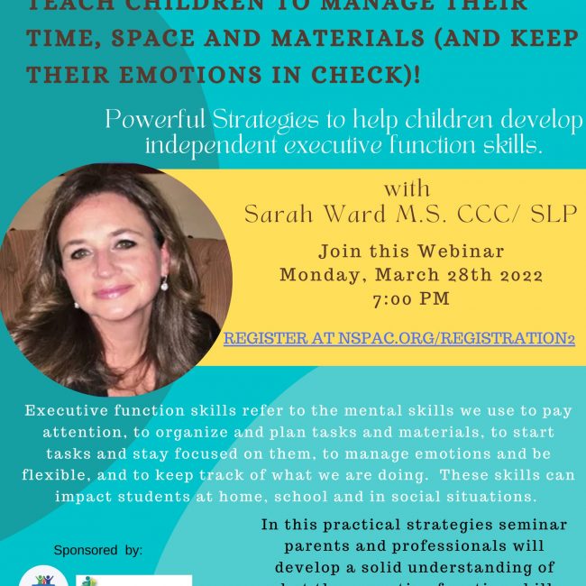 Executive function skills expert Sarah Ward to speak