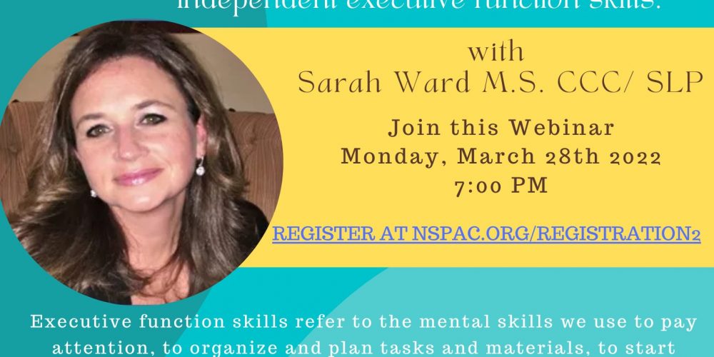 Executive function skills expert Sarah Ward to speak