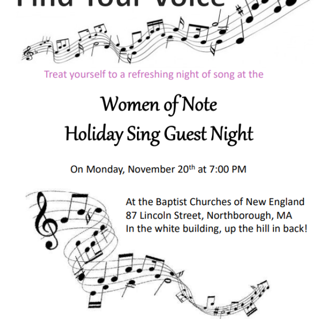 Women of Note | Holiday Sing Guest Night