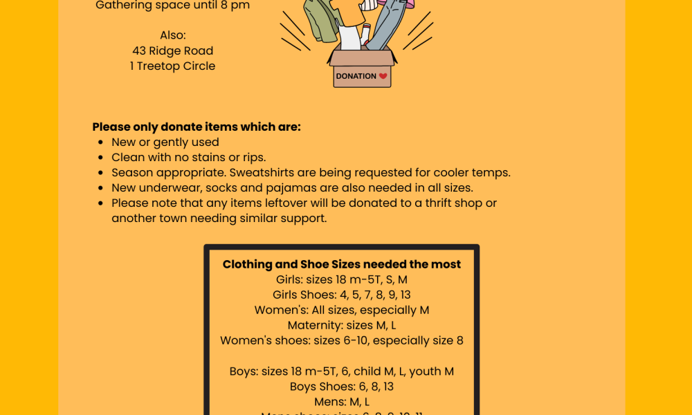 Clothing Drive through Aug. 16