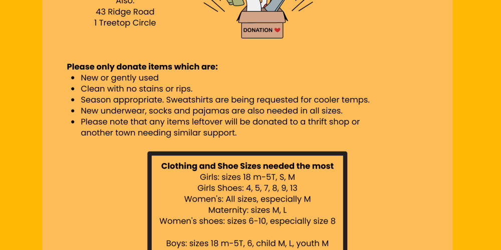 Clothing Drive through Aug. 16