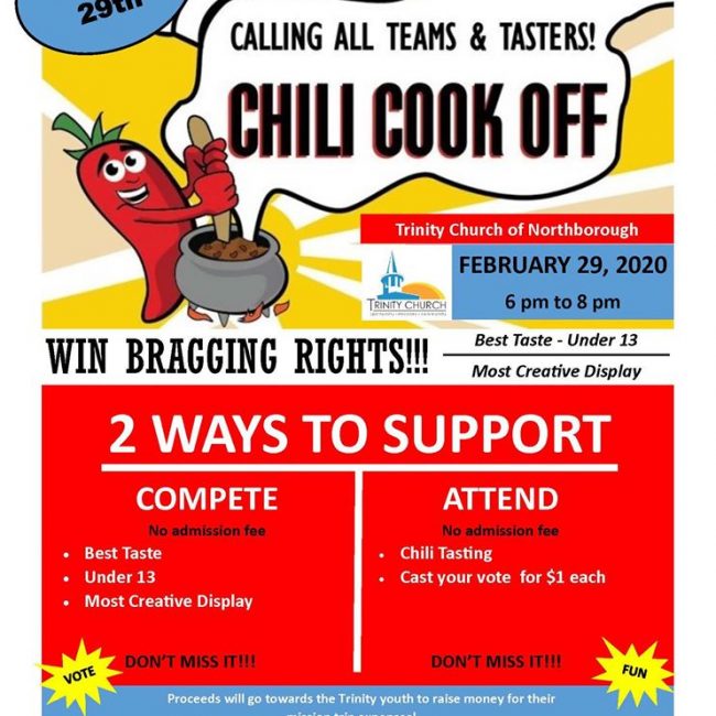 Chili Cook Off at Trinity Church
