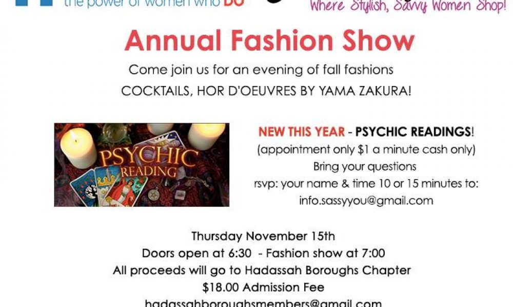 Fashion Show benefits Hadassah Boroughs Chapter