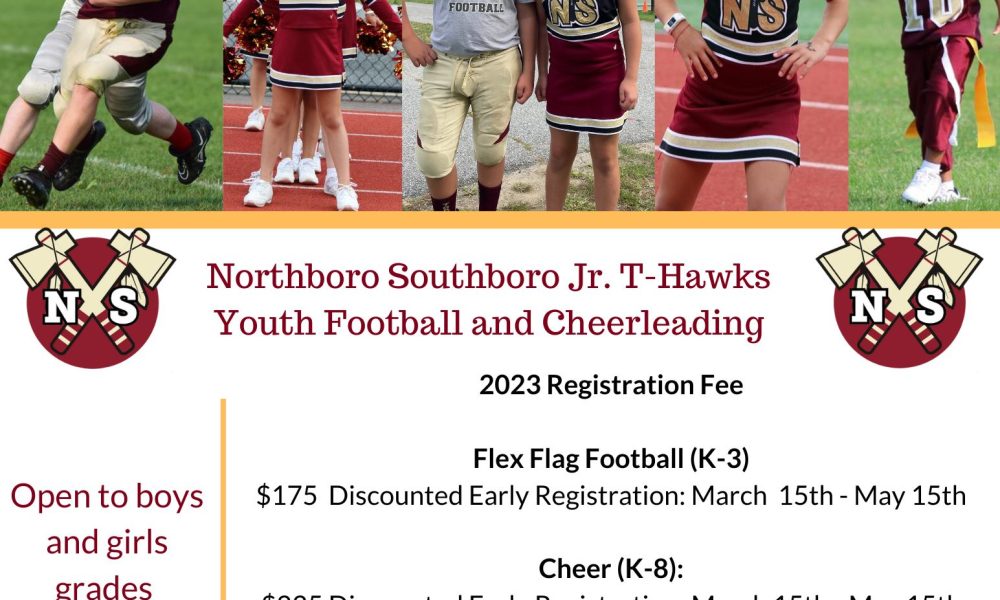 Register early for youth football and cheer