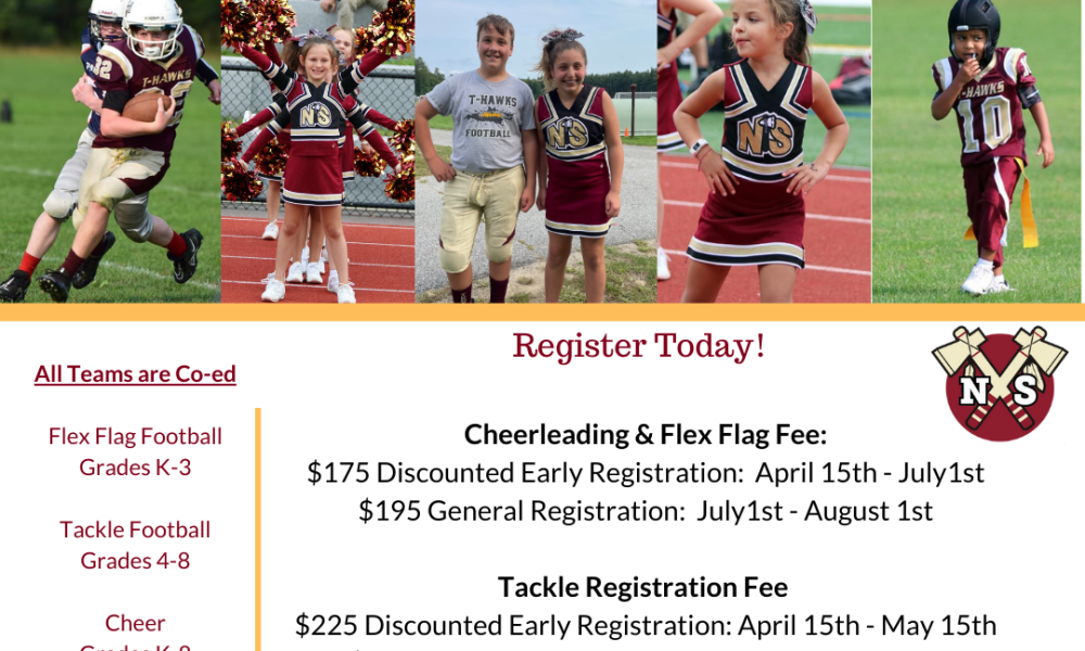 Youth football and cheer registration open