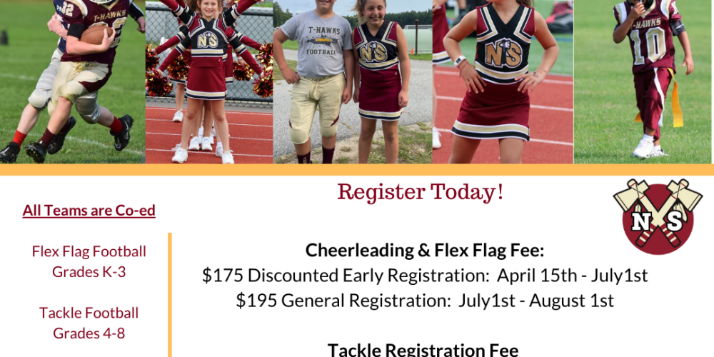 Youth football and cheer registration open