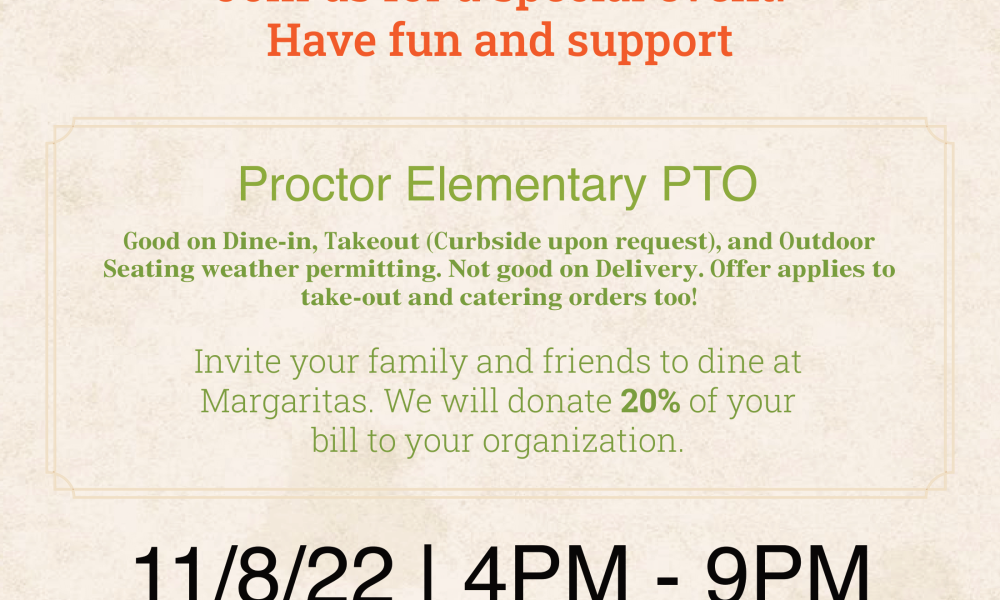 Restaurant Night at Margaritas supports Proctor PTO