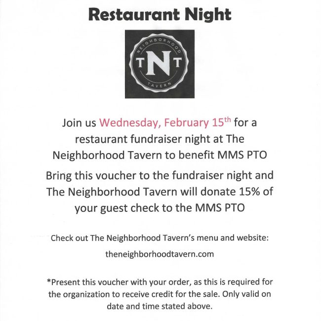 Eat out and support Melican PTO