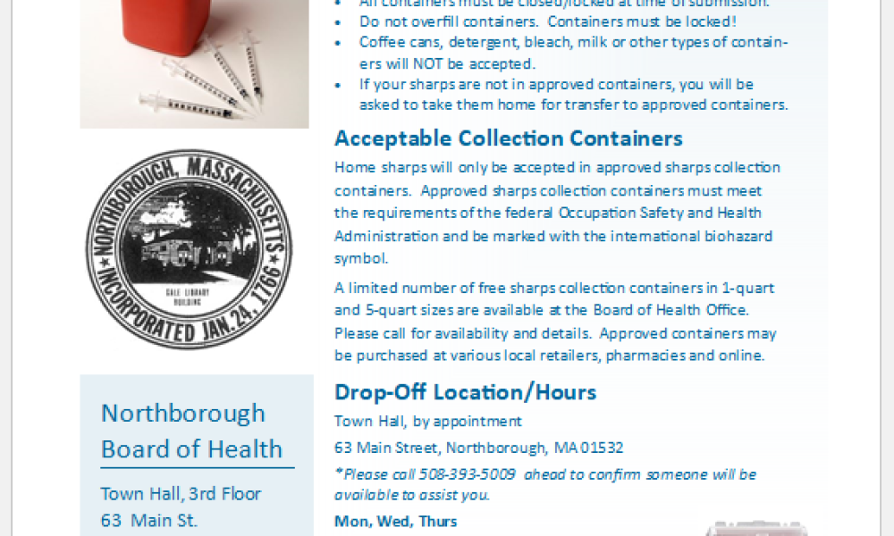 Northborough Sharps Disposal