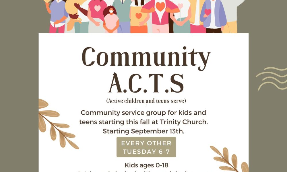 A new youth community service group to start in fall